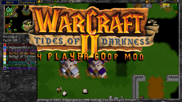 Warcraft II 4 Player Co-op Levels for Wargus