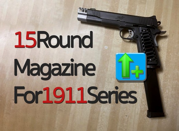 Colt 1911 Extended 15 round magazine for ARMR ARTI AND RAVENASCENDANTS MAGS REDU