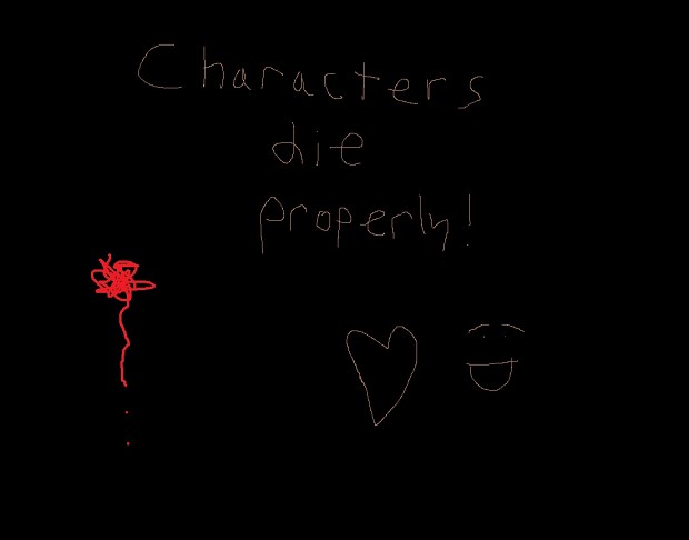 Characters die properly
