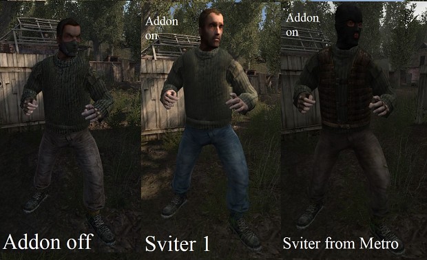 New sweaters and faces for the main character