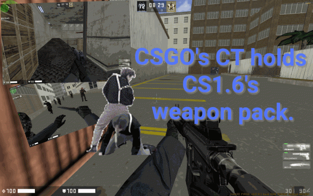 CSGO's CT holds CS1.6's weapon pack