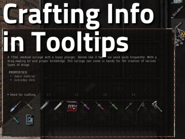 Crafting Info in Tooltips