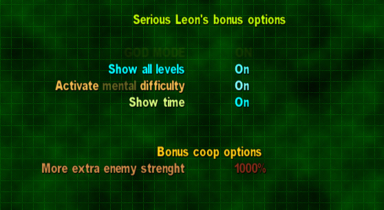 Serious Sam: TFE Bonus options