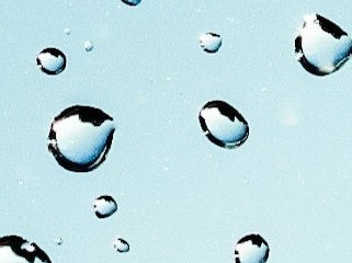Rain droplets appear more slowly