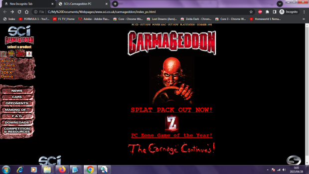 Original Carmageddon website (1997\8\9)
