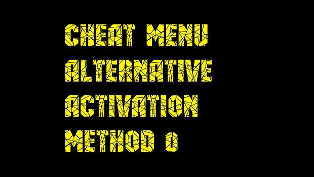 Cheat Menu alternative activation's list / options