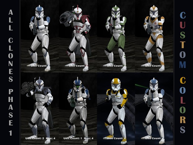 All Clones Phase 1 and Custom Recolor