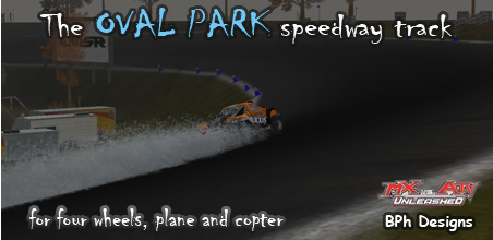 The OVAL PARK Speedway track
