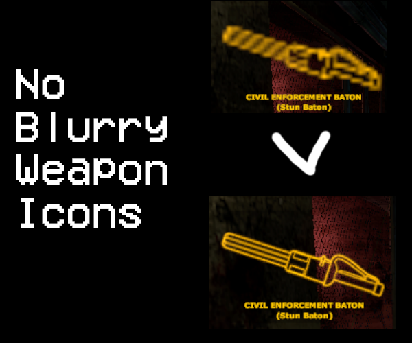 No Blurry Weapon Icons