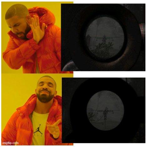 DX8 High Contrast 2D Scope Crosshairs