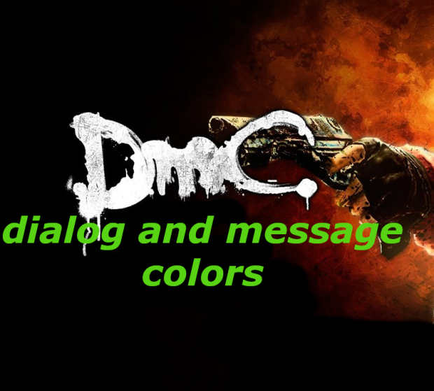 DMC (UP 3.7) dialog and message colors