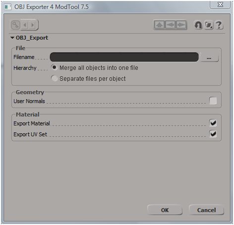 Mod Tool 7.5 OBJ Exporter