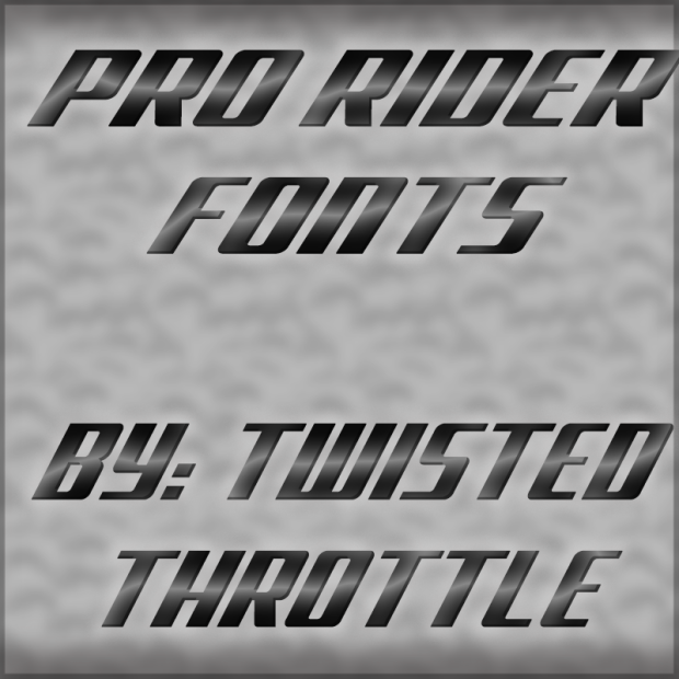 Pro Rider Fonts