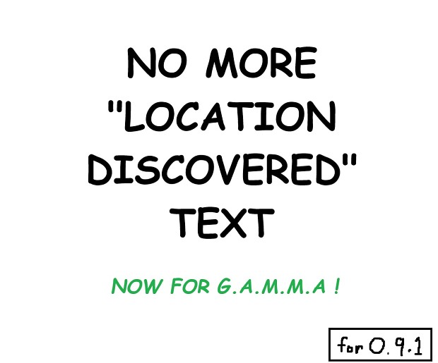 Location Discovery Text Disabled for G.A.M.M.A