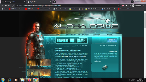 Alpha Prime Website