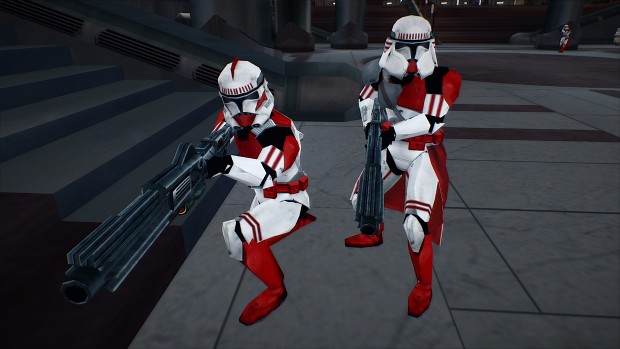 Coruscant With Clone Shock Troopers