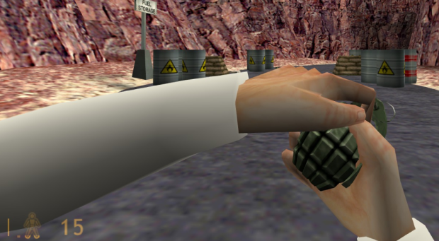 scientist hands instead of HEV for all weapons