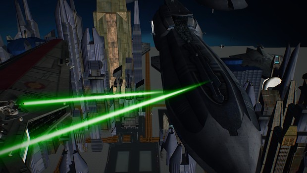 Battle Over Coruscant (Space to Sky to Ground)