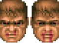 Doomguy HUD face with 10 damage levels