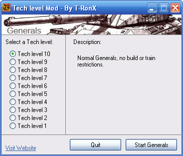 Tech level Mod v1.0 for C&C Generals