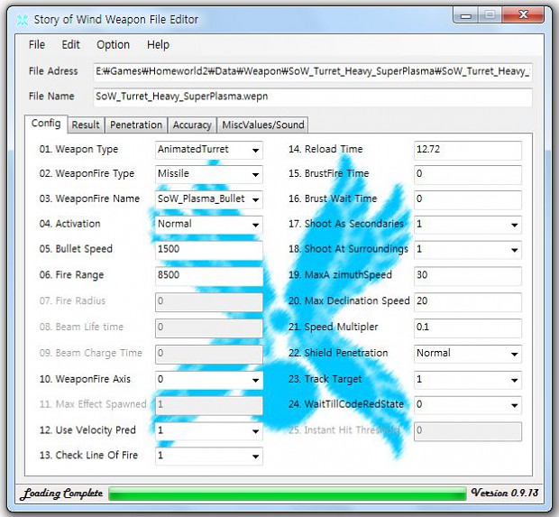 Story of Wind Wepn File Editor 0.9.13