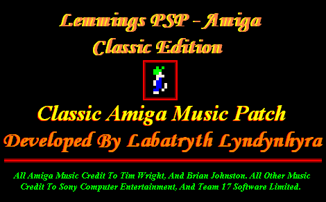 Lemmings PSP - Amiga Classic Edition Patch + Tools
