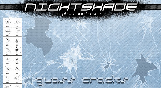 Nightshade glass crack brushes