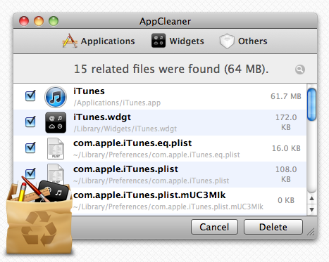 appcleaner para os x macbook pro 10.6.8