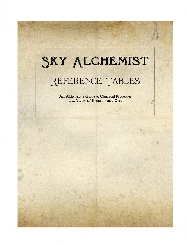 Sky Alchemist Reference Tables