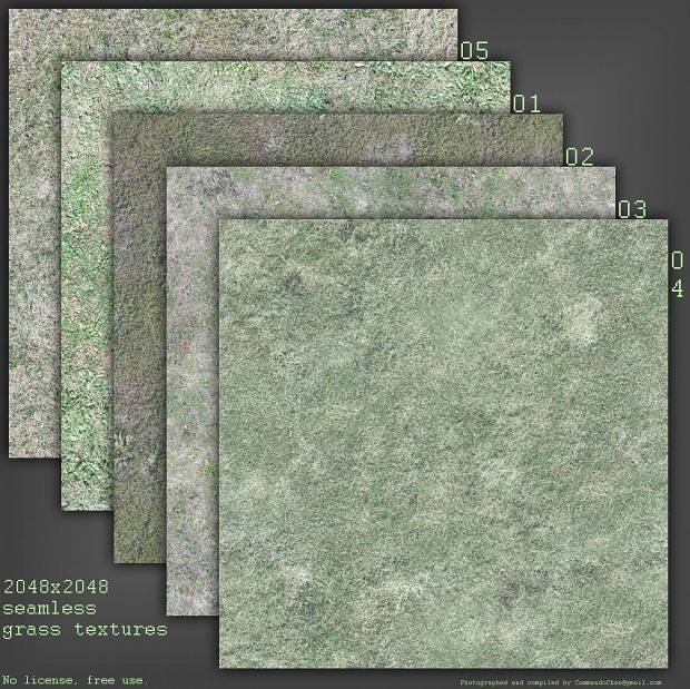 5 Seamless Grass Textures (2048²)