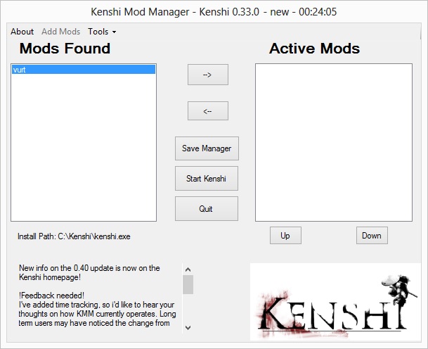Kenshi Mod and Save Manager