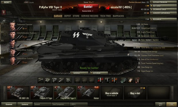 Tiger II Black SS camo SKin