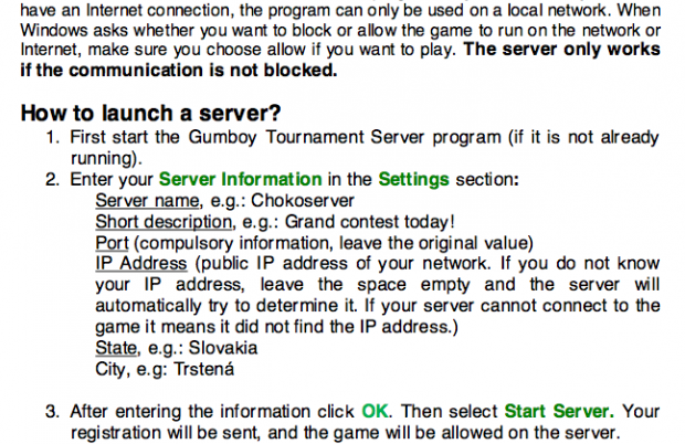 Tournament Server Manual