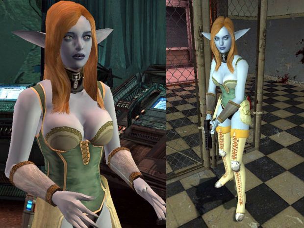 Female Dark Elf (HL2 Deathmatch model Female_04 replacement)