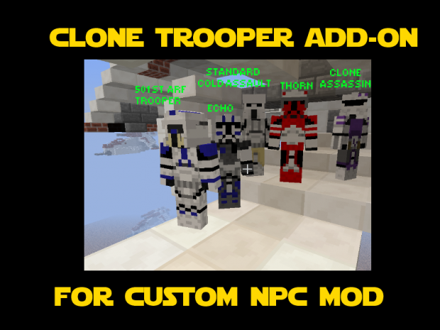 Minecraft Custom NPC Clone Trooper Add-on