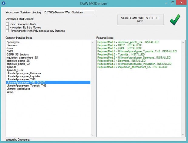 DoW Mod Manager 1.1 C# Source Code