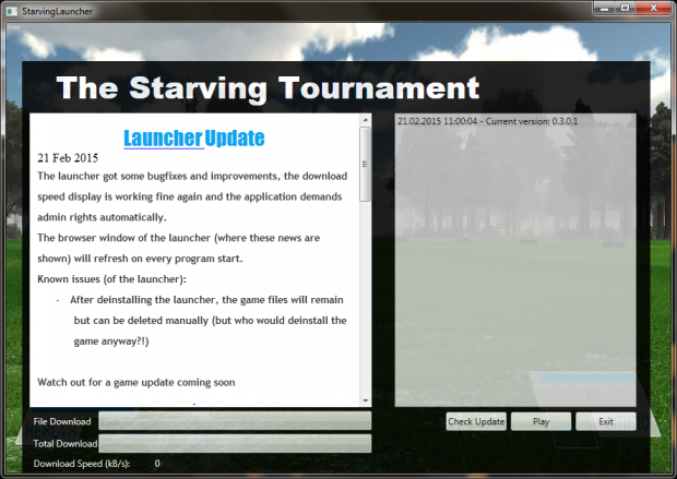 The Starving Tournament - Launcher Setup
