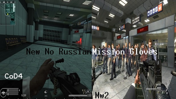 New MW2 No Russian Mission Marine Gloves for CoD4