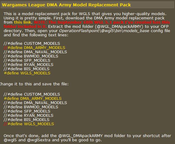 WGL DMA pack ARMY