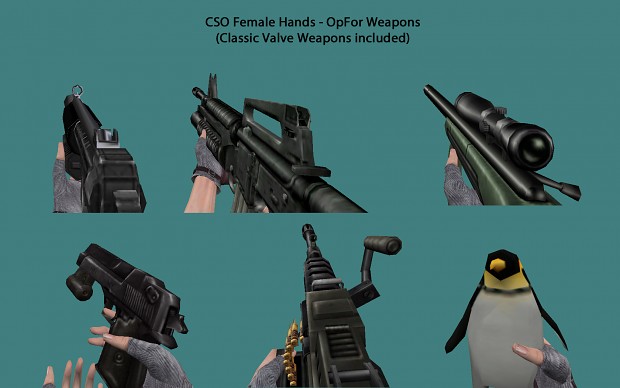 CSO Female Hands (HD Valve Weapons) - OpFor