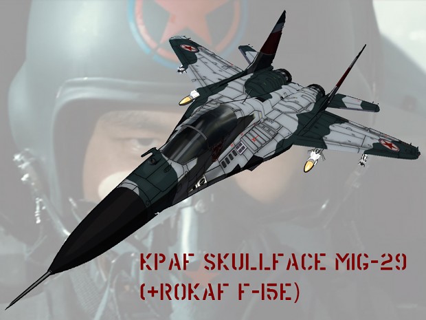 Skullface MiG-29 skin (+ROKAF F-15E)