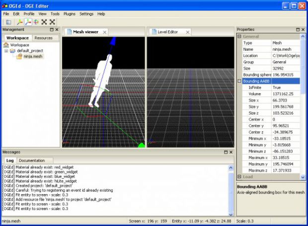 Mesh viewer (and wip of the level editor)