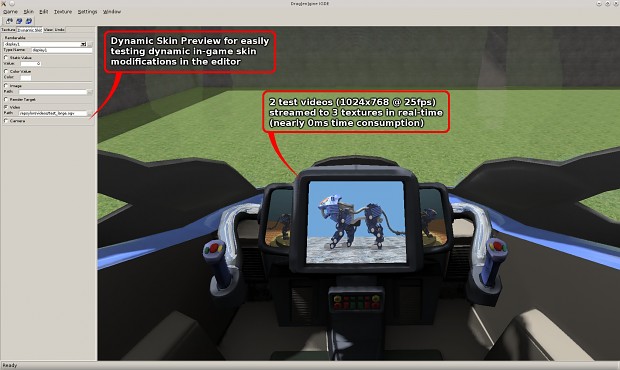 Dynamic Skin Preview and Video Renderables