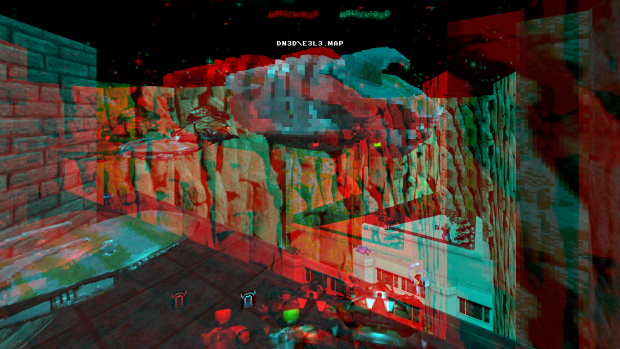 Testing the anaglyph 3D mode