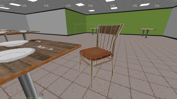 Imported chair modelled in Blender