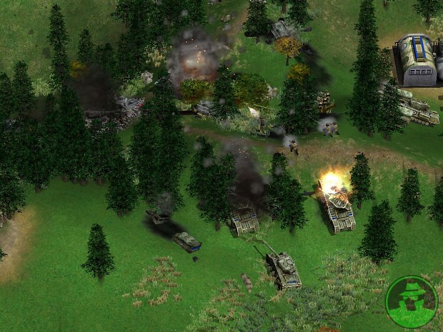 Allied forces defending their base