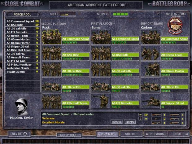 battlegroup screen