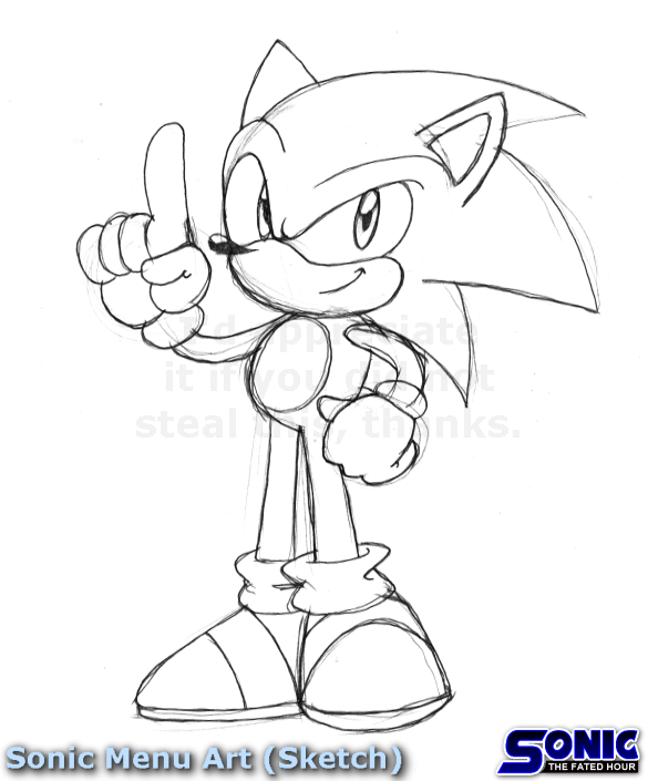 Sonic Menu Art Sketch