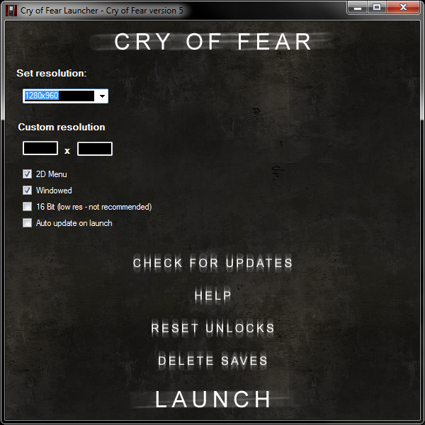 Cry of Fear - Launch App