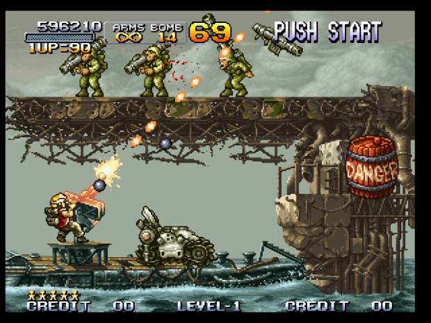 Screenshots of the original Metal Slug